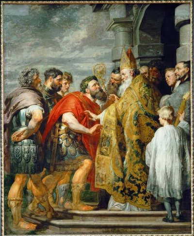 Saint Ambrose and Emperor Theodosius by Peter Paul Rubens